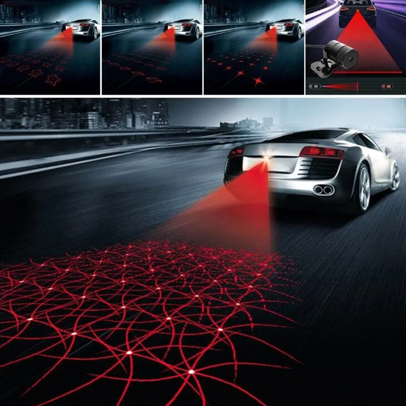 

Bike Lights LED Car Motorcycle Laser Fog Light Bike Tail Lamp Bike Braking Parking Signal Warning Light Bicycle Accessories