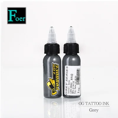 Grey OG набор для татуировки боди-арт набор чернил Dinamic 1 oz/30 ml бело-серый Пигмент Макияж Pigmento Maquiagem Tinta спрей Encre Tatouage Goochie - Цвет: Grey
