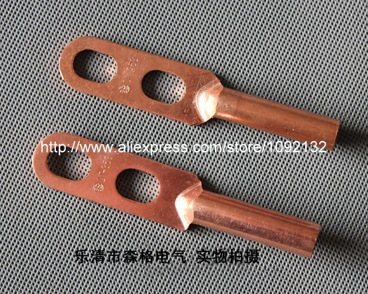 Двойные медные соединительные клеммы с двумя отверстиями кабельные наконечники