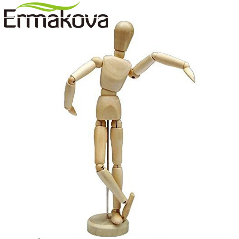 ERMAKOVA 12 дюймовый высокий деревянный человеческий манекен с подвижными