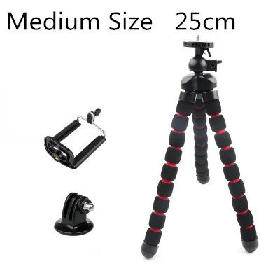 Medium Size Большой размер Гибкий Осьминог штатив с держателем Gorillapod монопод для Gopro SJCAM Yi 4K Nikon Canon Fuji d5200 DSLR камеры - Цвет: Medium Size