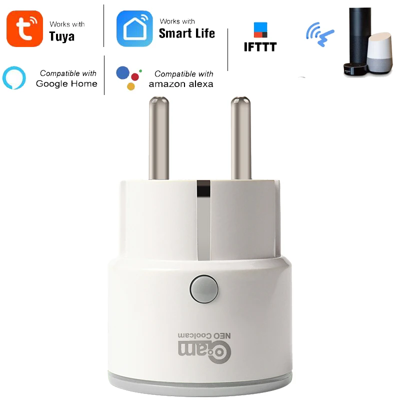 Coolcam Smart Plug EU поддержка Amazon Alexa Google Home, IFTTT дистанционное управление WiFi переключатель мини розетка с функцией синхронизации