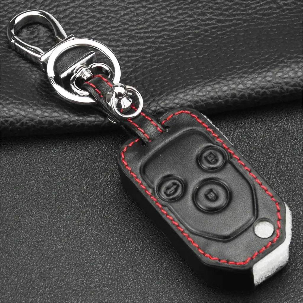 Jingyuqin 3 кнопки Складной флип-ключ для автомобиля кожаный чехол для Honda Accord fit Odyssey, Civic Key чехол для стайлинга