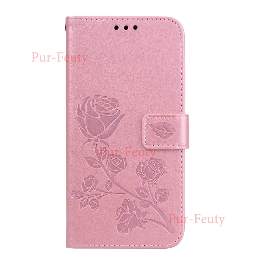 rosegold Для huawei Honor 10 COL-L29 COL-L29A COL-TL00 милый флип 5,8" Роскошный кожаный чехол-бумажник с розами для Honor10 COL L29 L29A - Цвет: rosegold