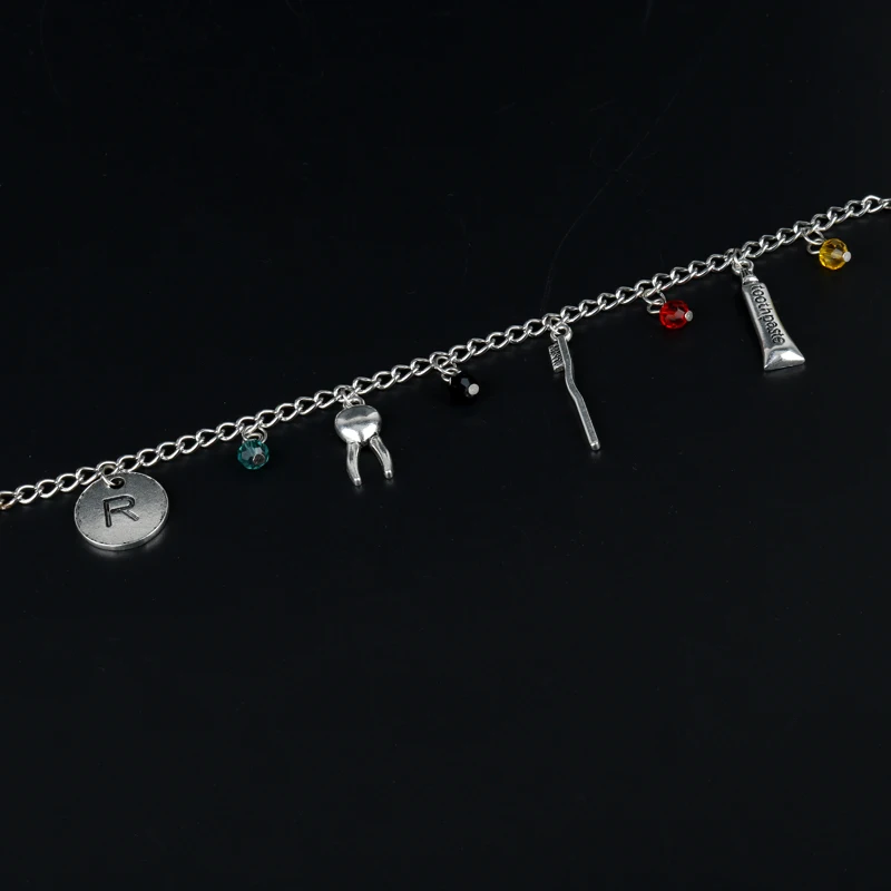 Funny Jewelry Tooth/Toothbrush/Toothpaste Pendants Bangles Bracelets for Women Chain Wristbands | Украшения и аксессуары