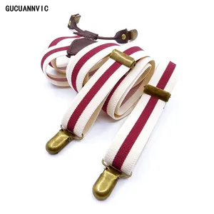 Винтажные подтяжки для мужчин и женщин, оригинальные подтяжки в стиле ретро, индивидуальное украшение, кожаный эластичный ремешок с зажимом