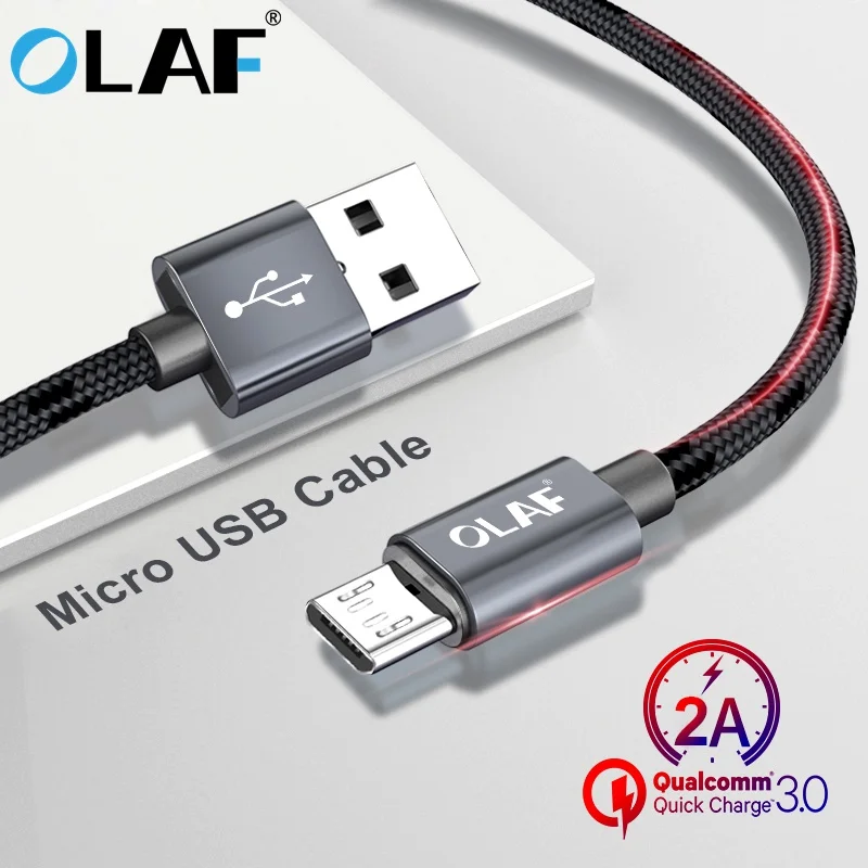 OLAF 2.1A 1 м 2 Micro USB кабель для Xiaomi Redmi Note 5 Pro 4 Быстрая зарядка зарядное устройство Дата