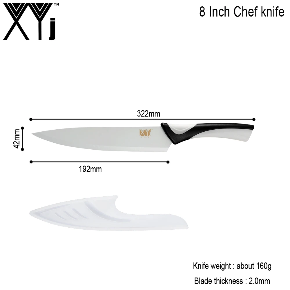 XYj 8 inch Kitchen Knife Gift Stainless Steel Accessories Sharp durable White Blade Chef For Sale | Дом и сад