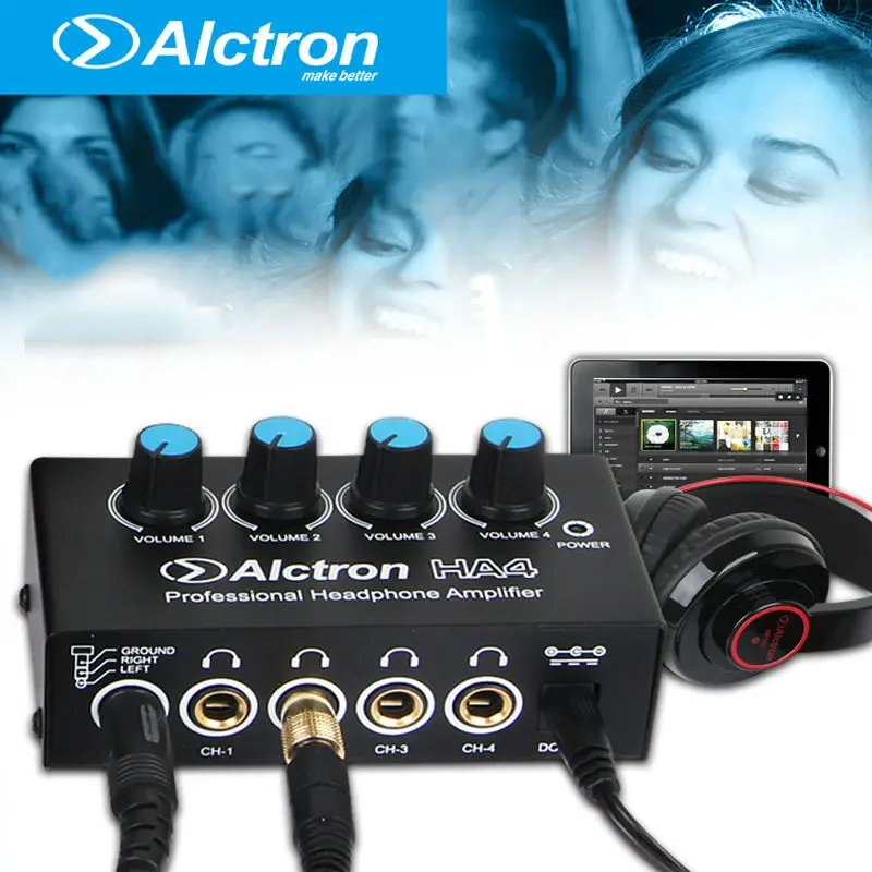 Alctron HA4 профессиональный мониторинг усилитель для наушников компактный 4 канальный усилитель для наушников