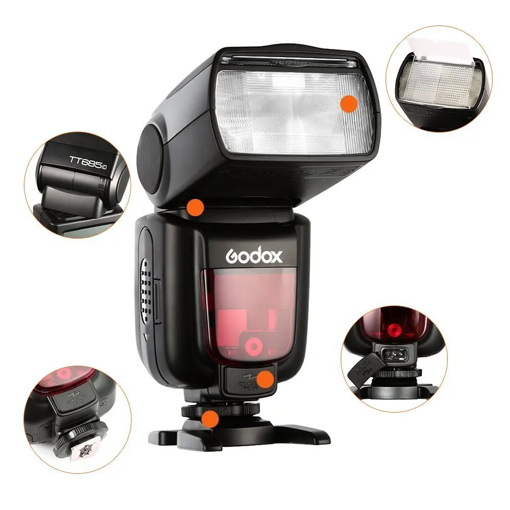 Вспышка для камеры Godox 2 4 ГГц Высокая скорость TTL 1/8000s GN60 TT685C/N/S/O/F Canon EOS/ Nikon