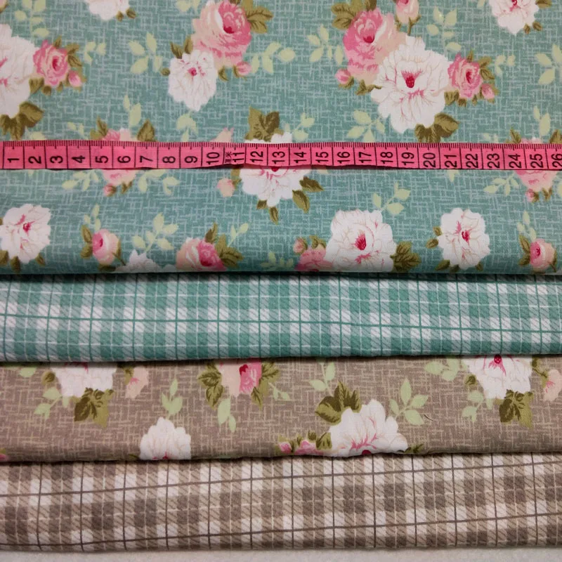 4 шт. хлопковая ткань в клетку 50x40 см|fabric for tilda|printed cotton fabriccotton fabric |
