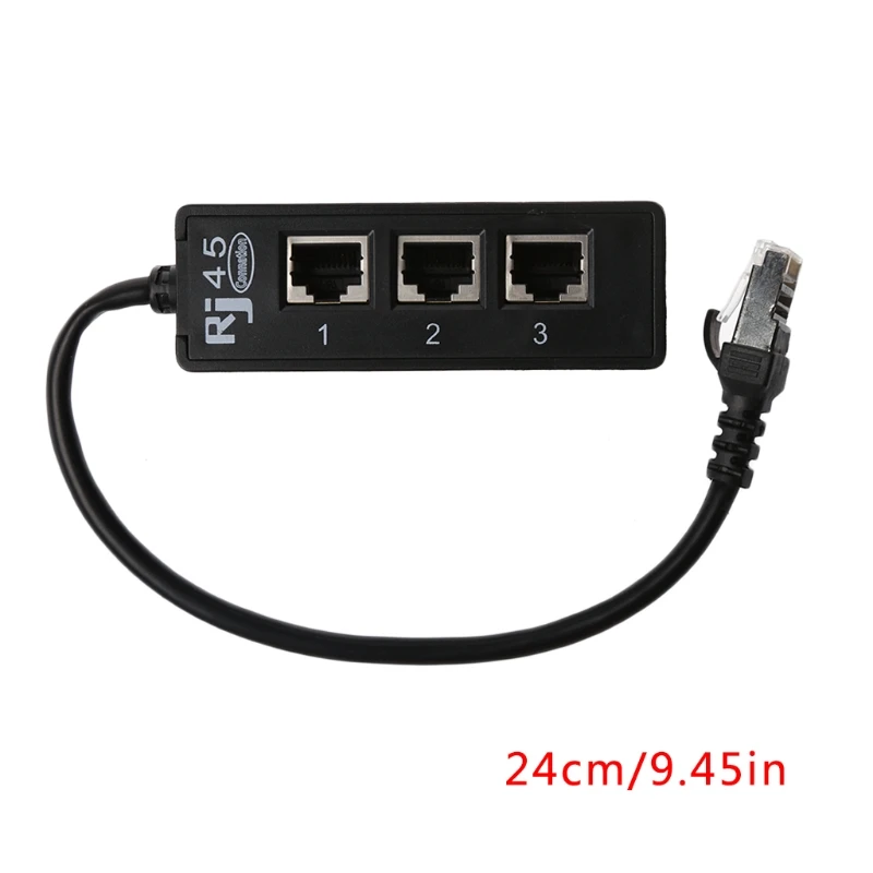 

1 Set LAN Ethernet Network RJ45 1 Male To 3 Female Connector Splitter Adapter Cable High Quality New