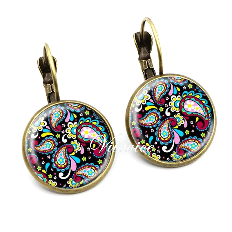 2020 винтажные красочные цветочные серьги ювелирные изделия подвесное ожерелье с