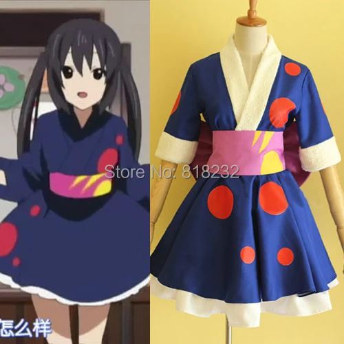

K-ON! Женское кимоно с принтом в горошек, Накано