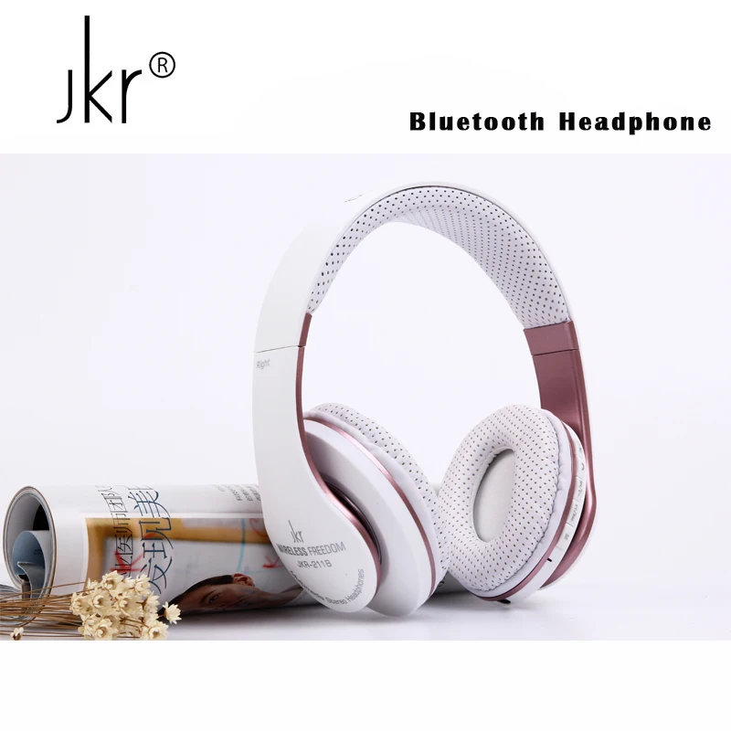 JKR стерео ушной беспроводной Blutooth наушники Bluetooth для телефона большие головной