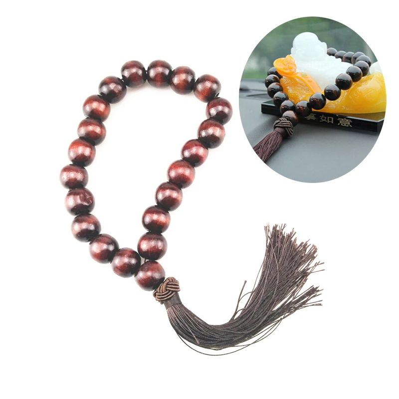 Деревянные бусины Будды подвеска на автомобильное зеркало заднего вида для Peugeot