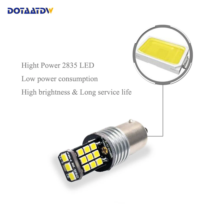 DOTAATDW 1x Новые Белые 1156 BA15S P21W светодиодный автомобиль лампа обратный светильник