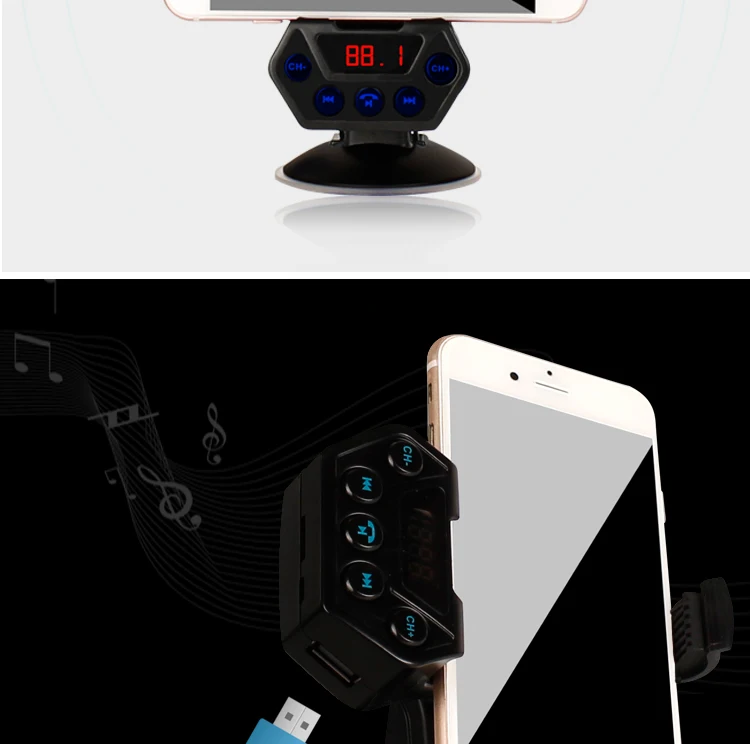 JINSERTA Автомобильный MP3 аудио плеер TF музыкальный приемник Bluetooth fm-передатчик беспроводной FM модулятор Автомобильный комплект HandsFree держатель телефона