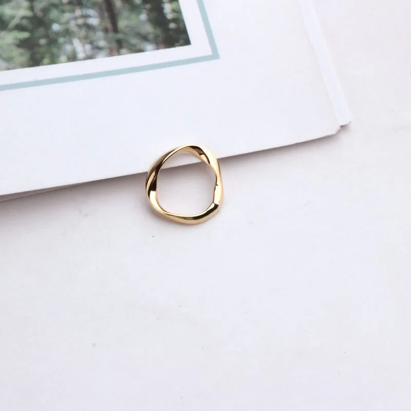 Style 5 6 шт. 24K позолоченные латунные нестандартные круглые закрытые кольца для ювелирных изделий, изготовления сережек, поиск аксессуаров - Цвет: Style 5