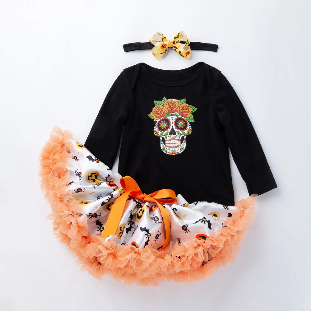 Newborn Infant Baby Girls Halloween Romper+Tutu Skirt Jumpsuit Outfits girls clothes dress 0430 | Детская одежда и обувь