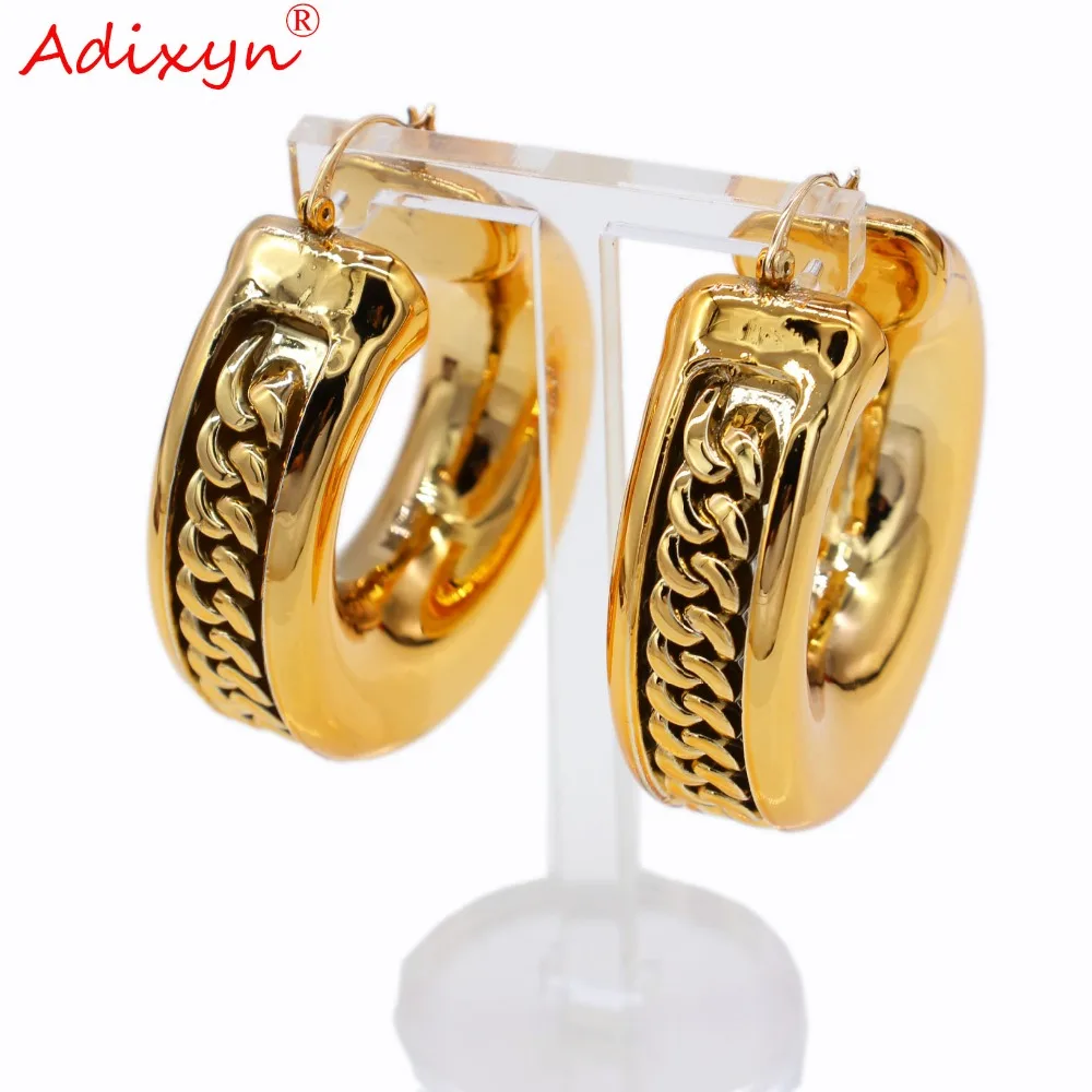 Женские серьги-кольца Adixyn розовые золотистые N031911 Новое поступление серьги |