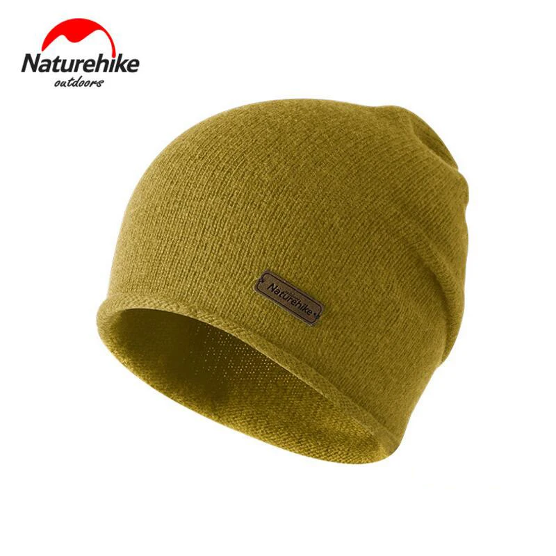 Зимняя шапка Naturehike, шерстяные вязаные шапочки, теплые, для кемпинга, на открытом воздухе, для путешествий, для пеших прогулок, кепки, женские, мужские, ветрозащитные шляпы, спортивная зимняя шапка s - Цвет: Цвет: желтый