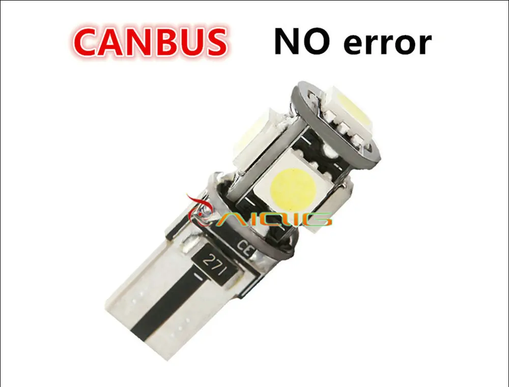 T10 5 SMD чистый белый CANBUS OBC без ошибки автомобильный W5W светодиодный светильник 501