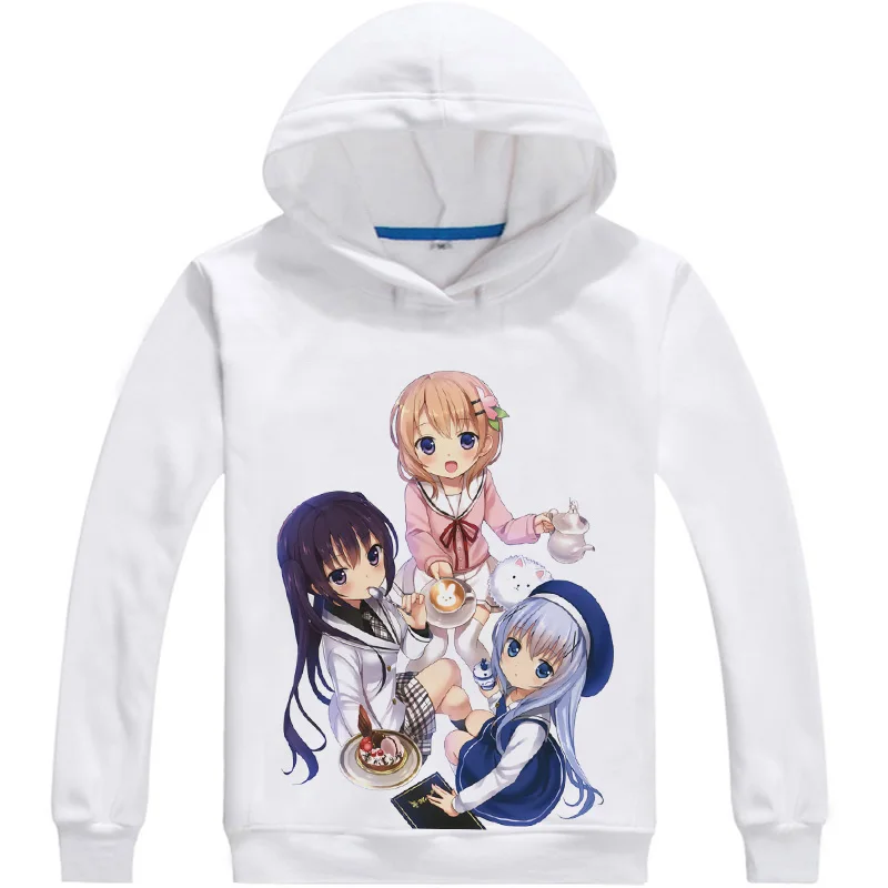 Это заказ толстовки с капюшоном в виде кролика многостильная толстовка GochiUsa Gochumon