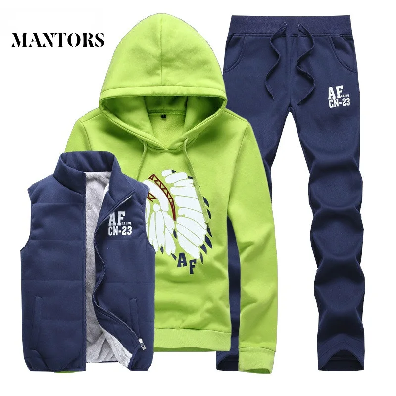 Повседневный мужской комплект зима 2020 флисовая Толстая куртка с капюшоном +