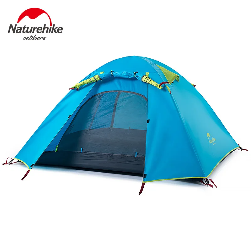 

NatureHike 3-4 Person Camping Tent New Arrived Double Layer Outdoor Camping Hike Travel Tent Aluminum Pole NH Tents