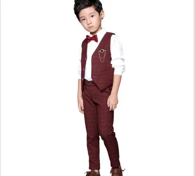 Детский костюм Официальный Школьный для свадеб принц Детские вечерние смокинги