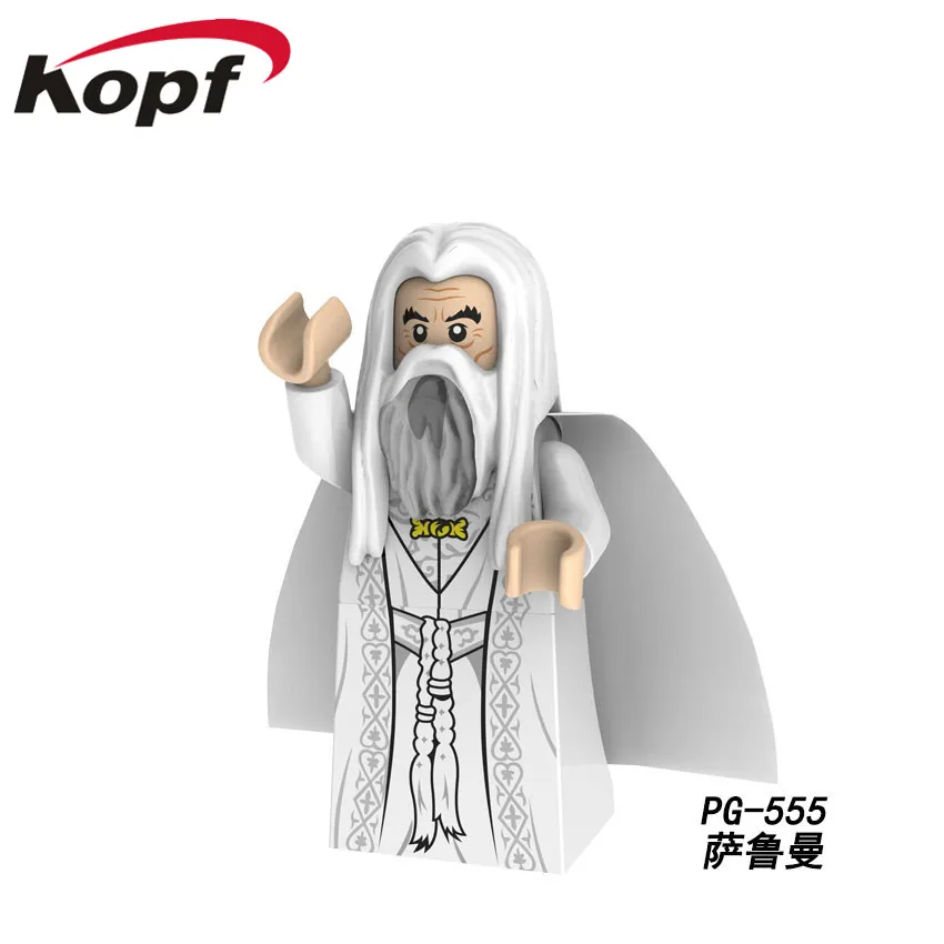 PG555 Without Box PG8160 Одиночная распродажа Хоббит Властелин колец Samwise Gamgee Frodo Baggins Aragorn Gandalf Radagast фигурки Кирпичи Детские игрушки - Цвет: PG555 Without Box