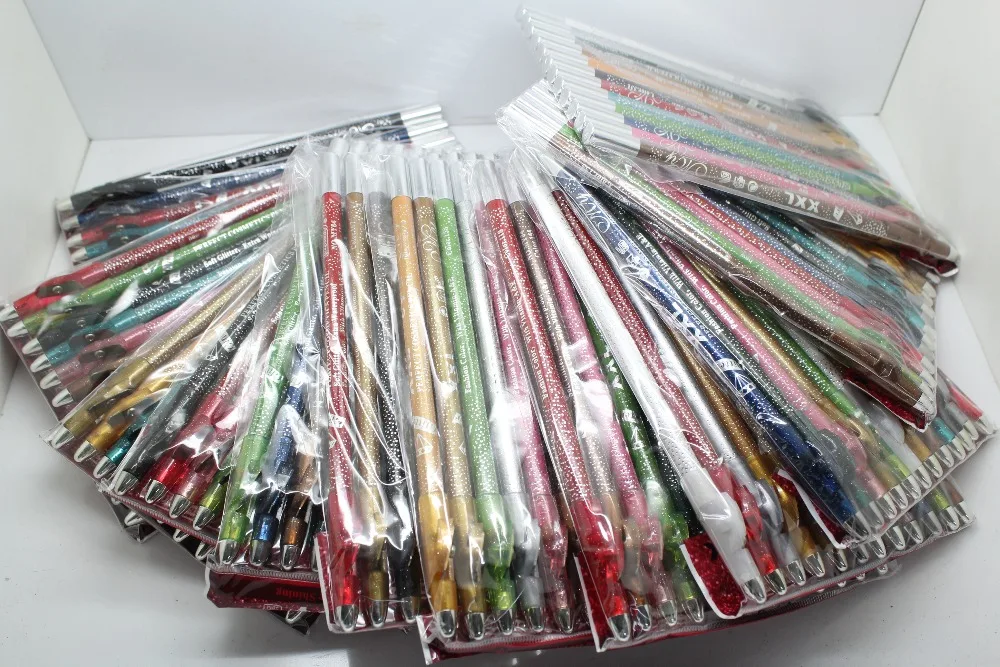 Подводка для глаз Профессиональная подводка темно синий блеск с точилкой 12