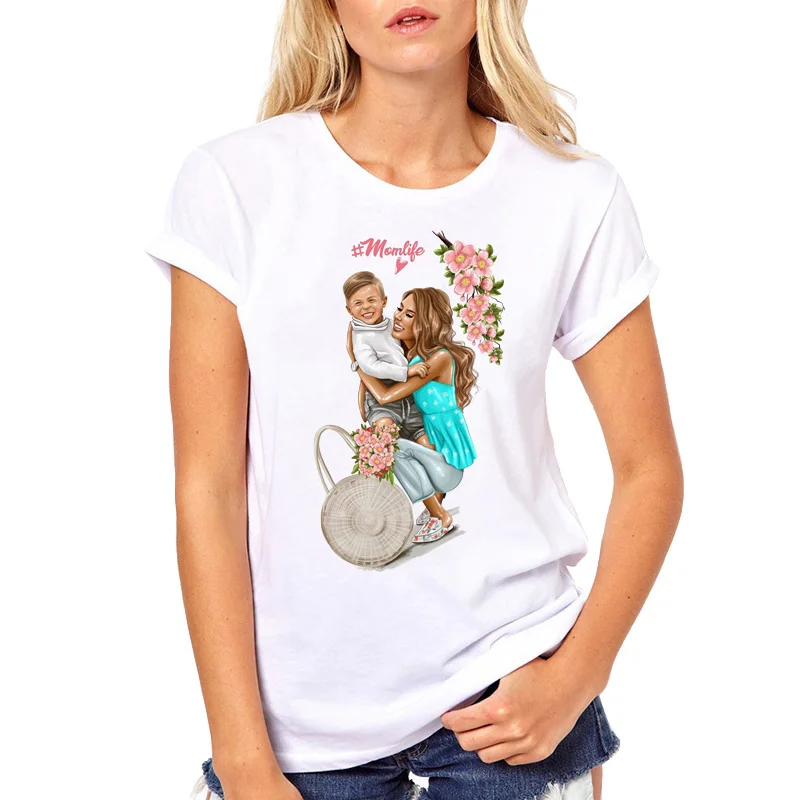 Летние супер мама футболка Для женщин Camiseta футболка с надписью Mama мамина забота о малышах одежда короткий рукав модная футболка Femme Harajuku рубашка в Корейском стиле топ