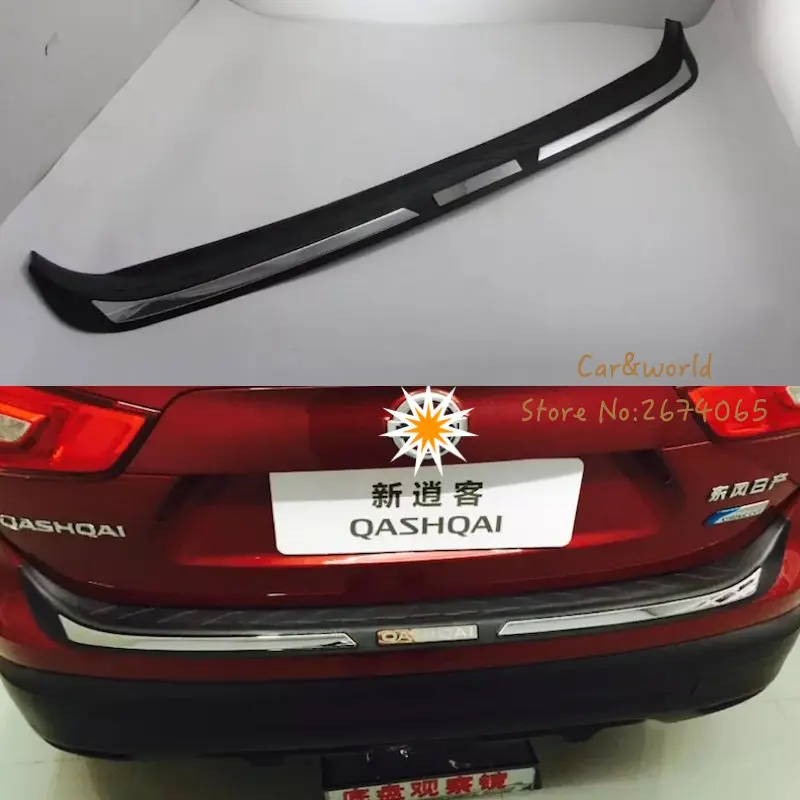 Для Nissan Qashqai J11 Задний бампер протектор хвост ворота порог для багажника гвардии прикрытие потертостей отделка- автомобиль-Средства для укладки волос
