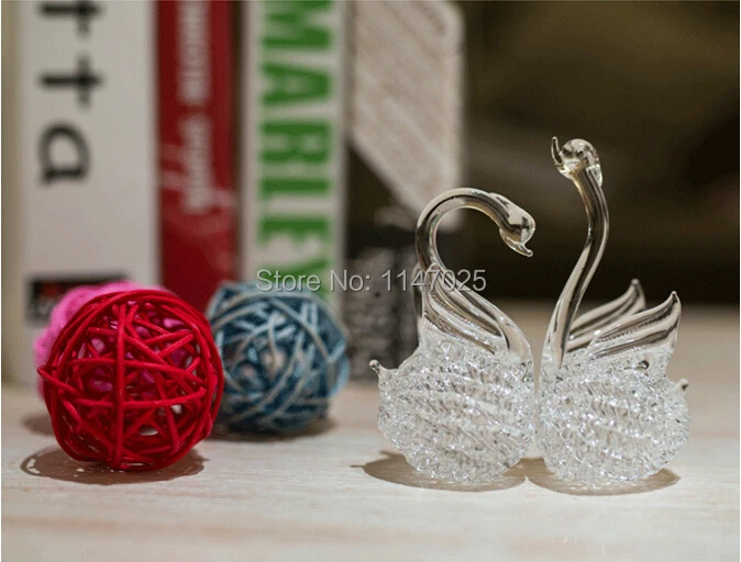 1 шт. Сиамские Любовь Лебедь с украшением в виде кристаллов Свадебные Подарочные