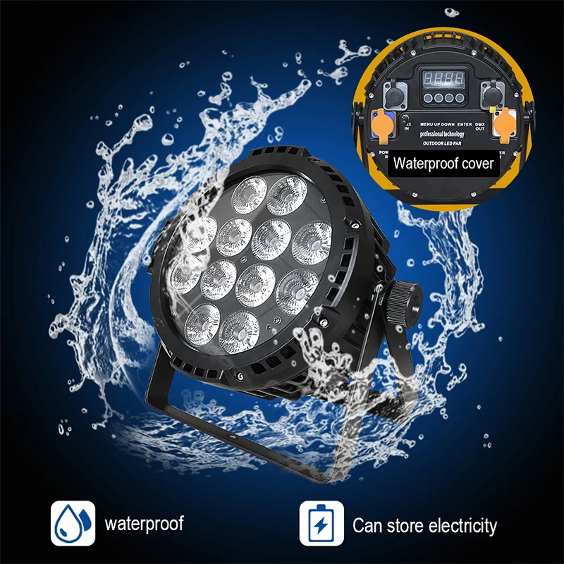 Imrex беспроводной водонепроницаемый аккумулятор 12*18 Вт RGBWA+ UV 6в1 светодиодный светильник, может работать в тишине, уличный сценический светильник, DMX светодиодный светильник