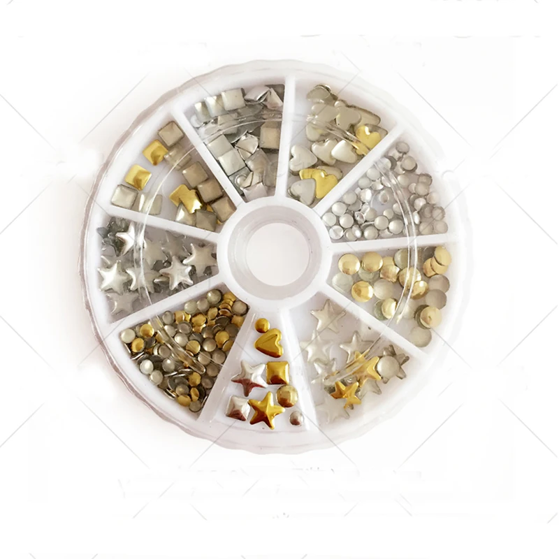 3d золотые серебряные цветные гвозди шпильки сплав колеса новый год 2017 мода