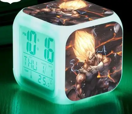 Красный Повтор wekker часы Dragon Ball будильник светодиодный reloj despertador детские часы цифровые часы многофункциональная лампа подарки+ коробка - Цвет: Красный