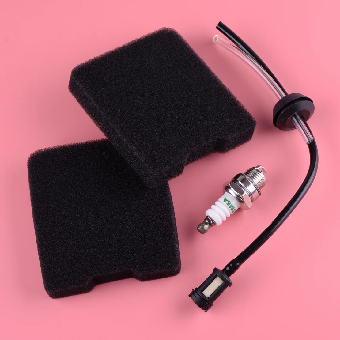 LETAOSK 4 шт. черный воздушный фильтр топливная линия настройка Комплект 110132179 531004430 подходит для Husqvarna 145BT 155BT