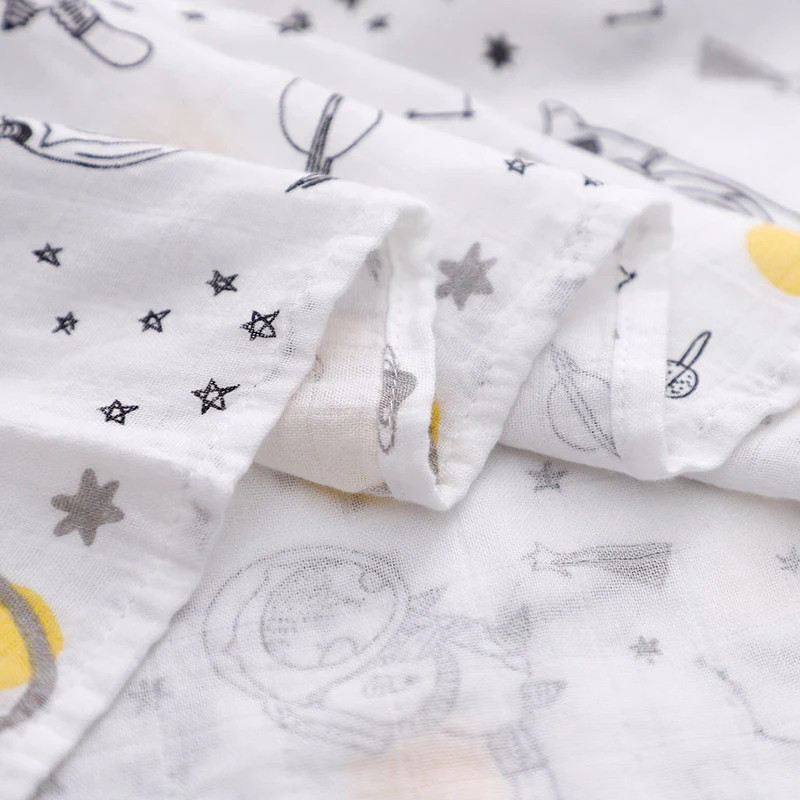 Бамбуковое муслиновое детское одеяло пеленки для новорожденных банное