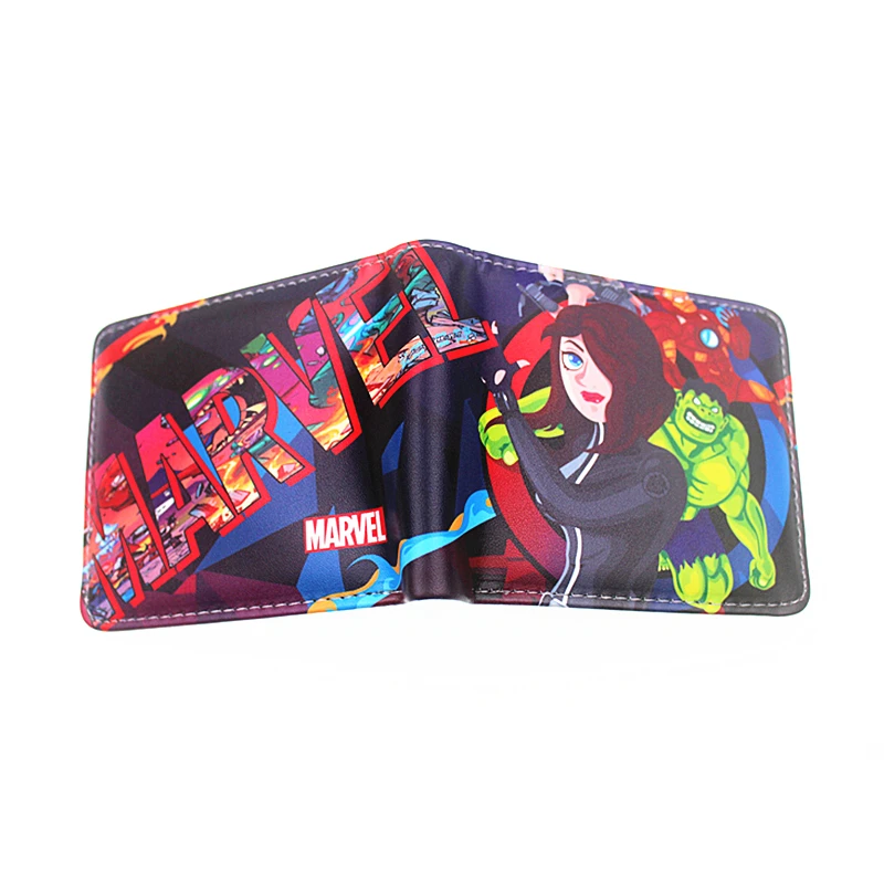 Кошельки с персонажами мультфильмов коллекция героев marvel Дэдпул Халк кошелек для денег flashman бумажник Spiderman для монет - Цвет: 19