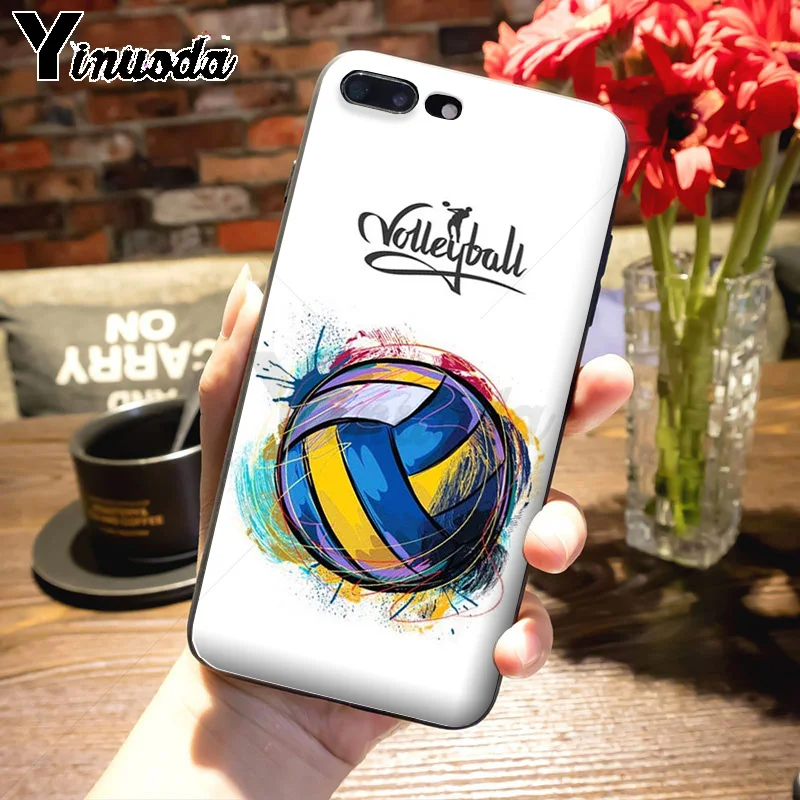 Yinuoda волейбольная Раскрашенная крышка мягкий чехол для телефона для iPhone 7plus X xs max xr 6 6S 7 8 8Plus 5S 11pro чехол