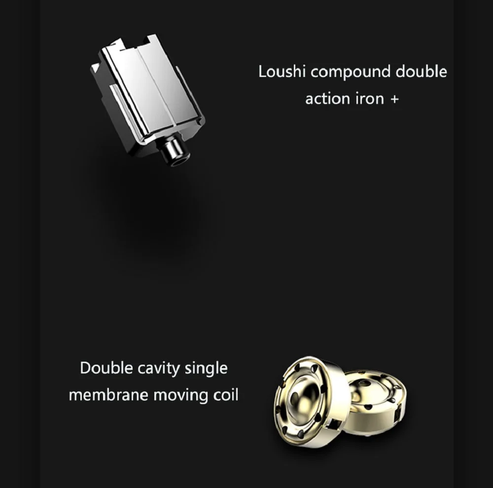 Наушники UiiSii BA-T9 In-Ear HI-RES 2BA+ 1DD 6-Drive Hybrid technology стереонаушники Hi-Fi для телефонов iOS и Android xiaomi