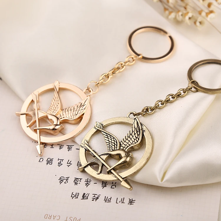 Голод игры брелок Птица орел стрелы логотип кольцо винтажная Мода животное