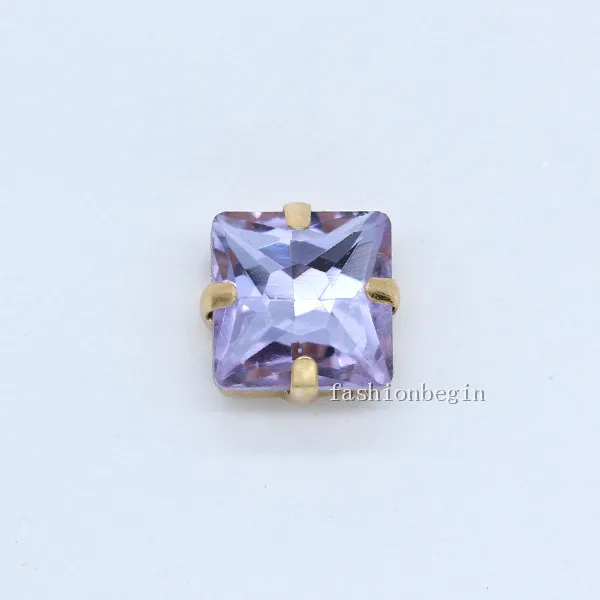 lt violet 20p 10 мм квадратные хрустальные стразы с плоской задней частью для самостоятельного изготовления обуви, сумок, шляп, украшений - Цвет: lt violet
