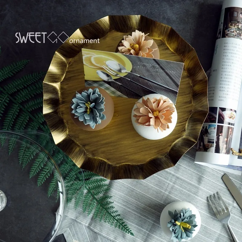 Европейский стиль Стразы золотистые металлические свадебные декоративные