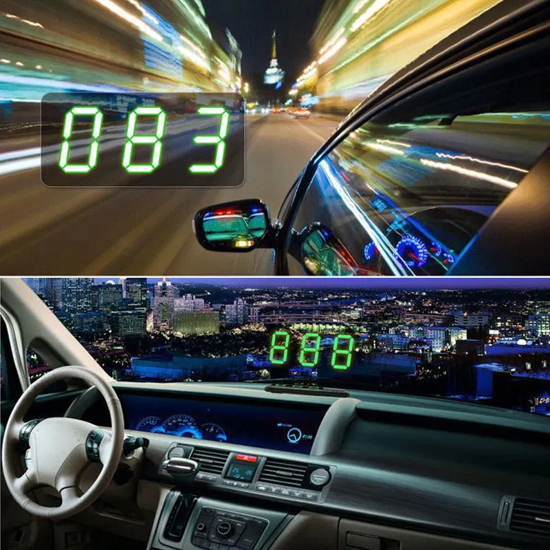 Универсальный Автомобильный GPS Спидометр HUD Дисплей Цифровой скоростной