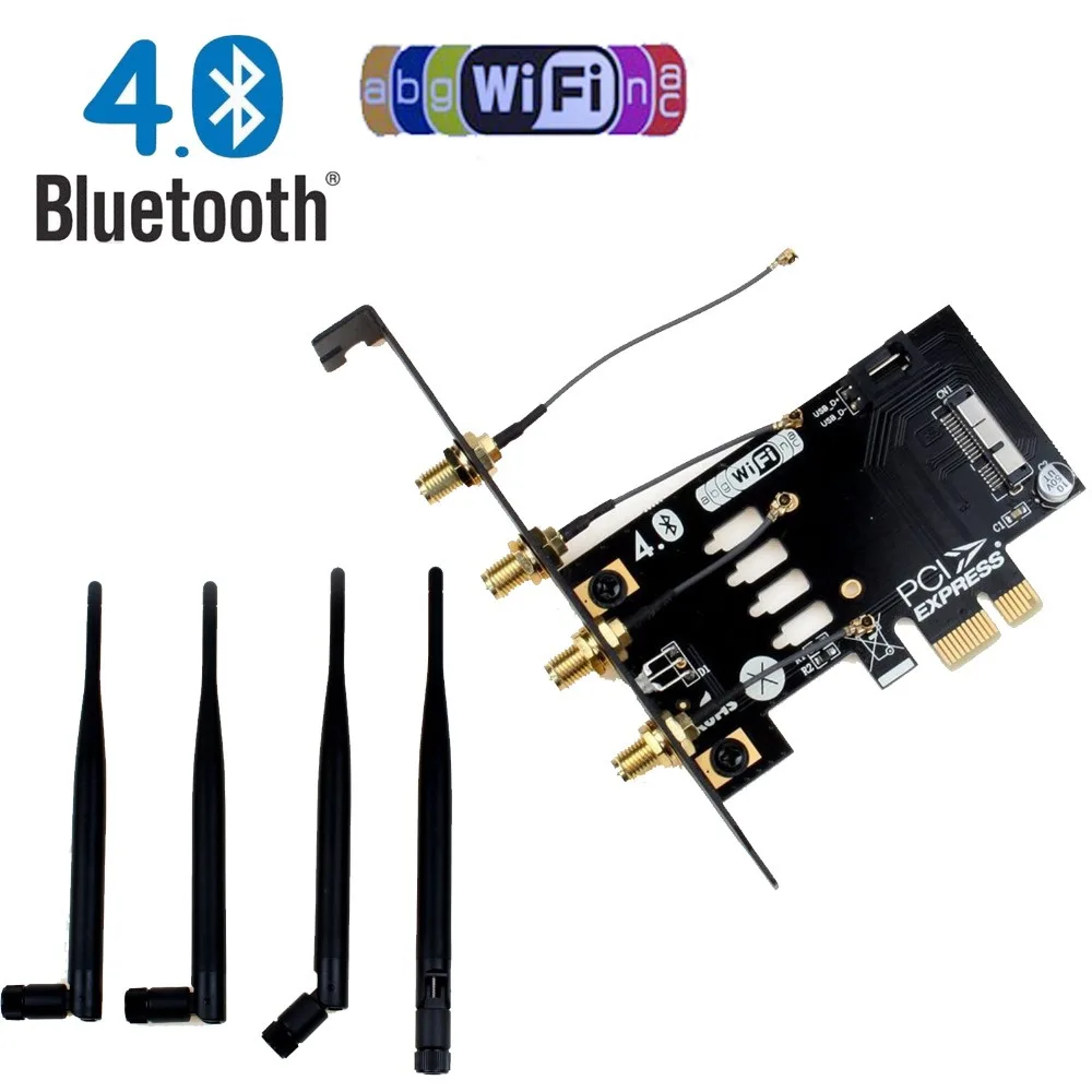 Адаптер для беспроводной сетевой карты ноутбука PCI express на 3G bluetooth 4 0 WIFI BCM94360CD /