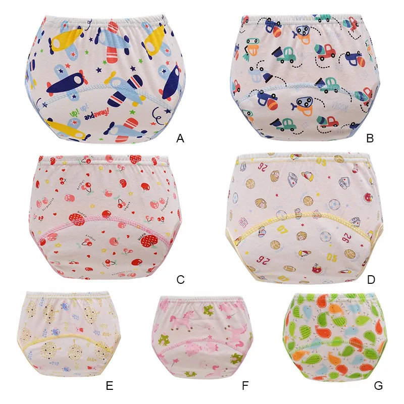 

baby toilet training diaper cartoon printing cotton breathable pull-on pants bread pants 2018 new